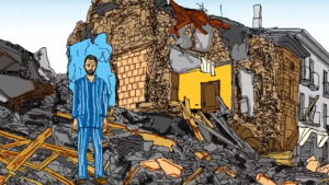 La protesta a tre mesi dal sisma - Video vignetta - Impronte Grafiche